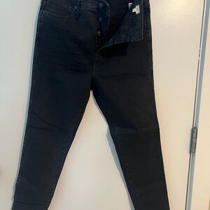 NWT Madewell 10” high rise skinny jeans black sz 32